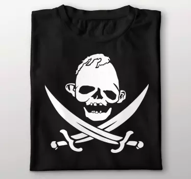 Creepy pirate skull majica - TenStickers