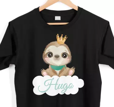 Crowned sloth character dojenčkova majica - TenStickers