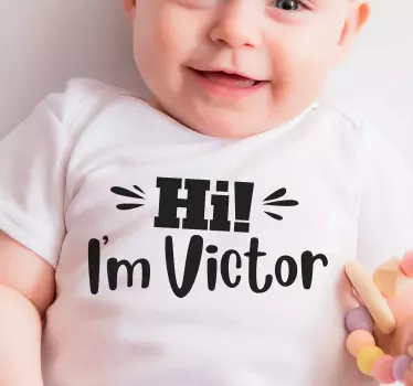 Hello baby victor dojenčkova majica - TenStickers