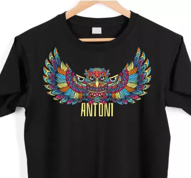 Majica colorful owl wings - TenStickers