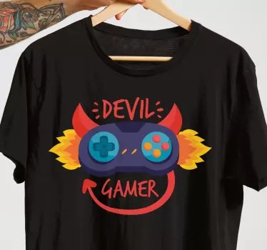 Majica devil gamer controller - TenStickers