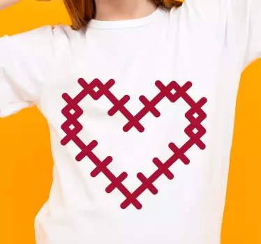 Majica s šik motivom srca - TenStickers