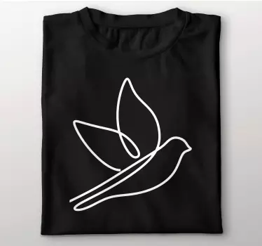Minimalist bird outline majica - TenStickers
