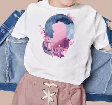 Moonlit cherry blossom silhouette majica - TenStickers