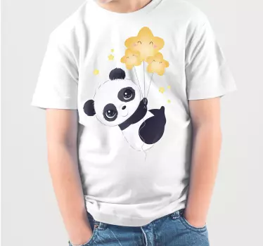 Otroška panda z balonsko otroško srajco - TenStickers