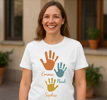 Personalized handprints design majica - TenStickers