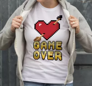 Pixelated heart game majica - TenStickers