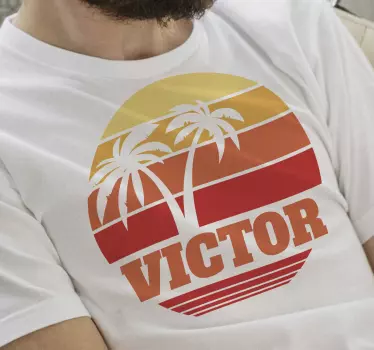 Prilagodljive palme in majica za sončni zahod - TenStickers