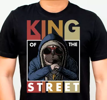 Pug king streetwear majica - TenStickers