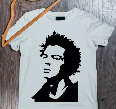 Sid vicious majica s ikonično silhueto - TenStickers