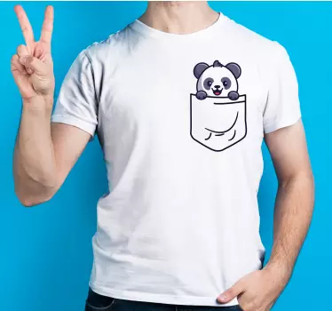 Srčkana žepna panda majica - TenStickers