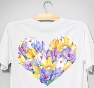 Cvetno srce tulipana majica - TenStickers