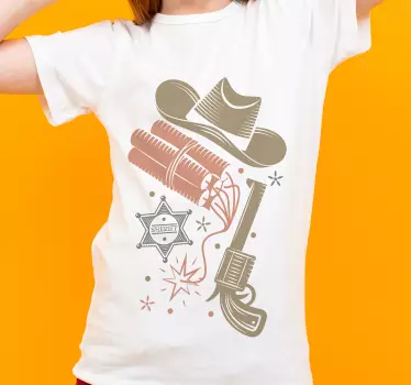 Western themed apparel majica - TenStickers