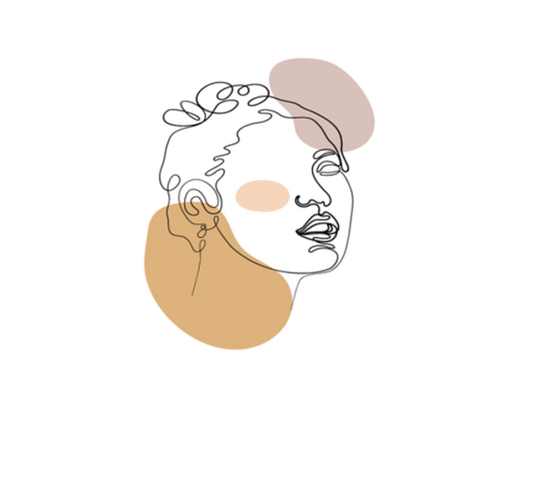 Abstraktni obraz in krogi Bel vinilni preproga - TenStickers