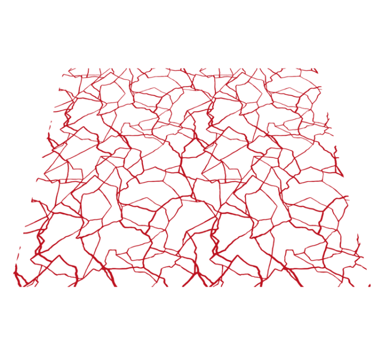 Razpokani rdeč vzorec Bel vinilni preproga - TenStickers