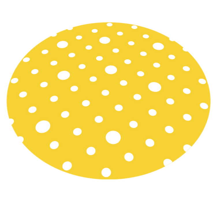 Polka dot Rumeno vinilno preproga - TenStickers