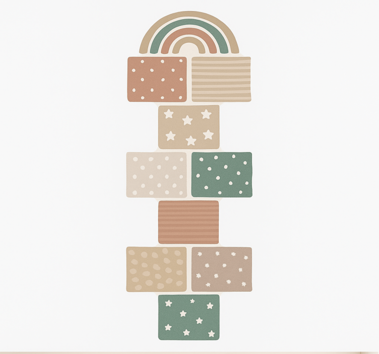 Bež igra skakalk Vinilne preproge v drugih vzorcih - TenStickers