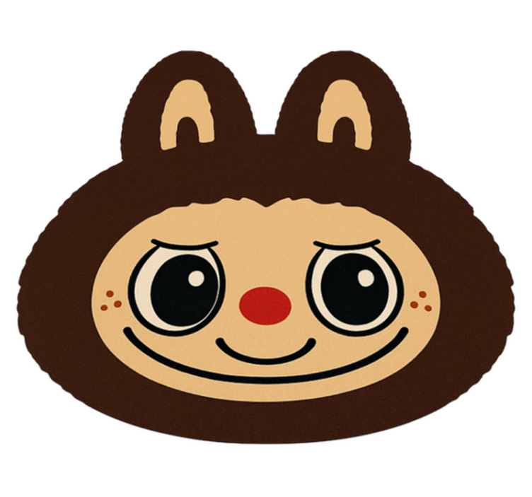 Rjav dizajn labubuja Vinilne preproge v drugih vzorcih - TenStickers