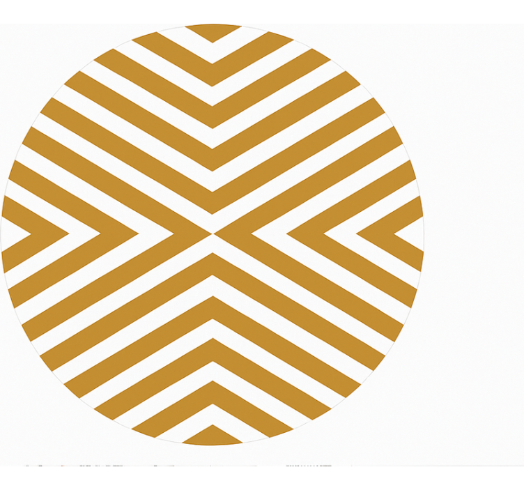 Gorčični ševronski vzorec Vinilna preproga za jedilnico - TenStickers