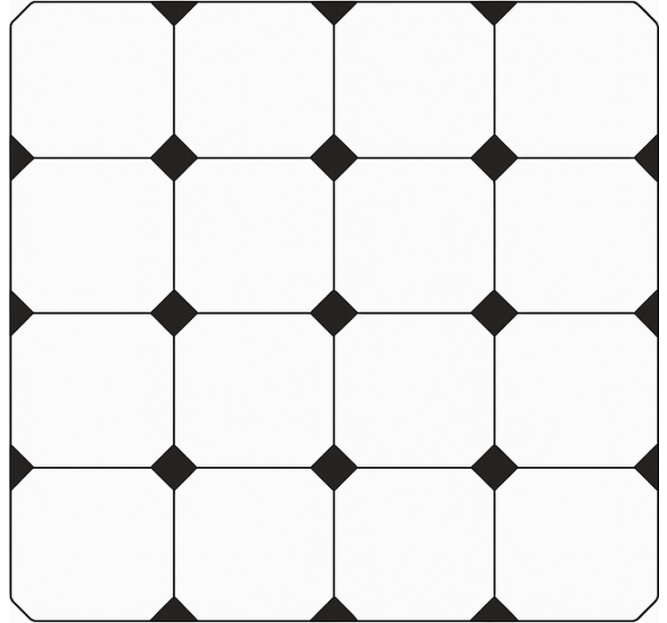 Karirasti diamantni potisk Vinilna preproga za kuhinjo - TenStickers