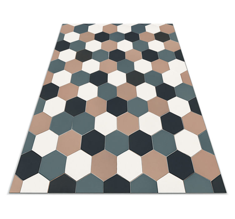 Modern hexagonal tiles vinilna preproga za kuhinjo - TenStickers