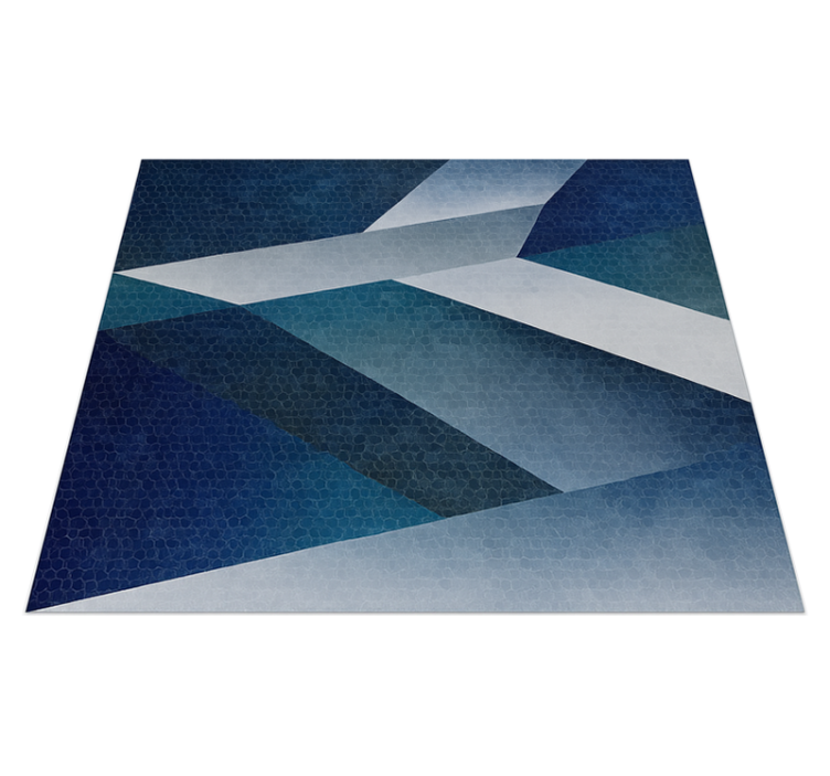 Blue shards pattern mat vinilna preproga za dnevno sobo - TenStickers