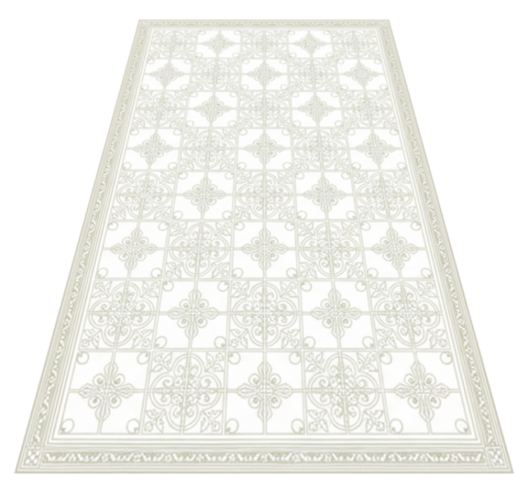 Beige ornate mat vinilna preproga za dnevno sobo - TenStickers