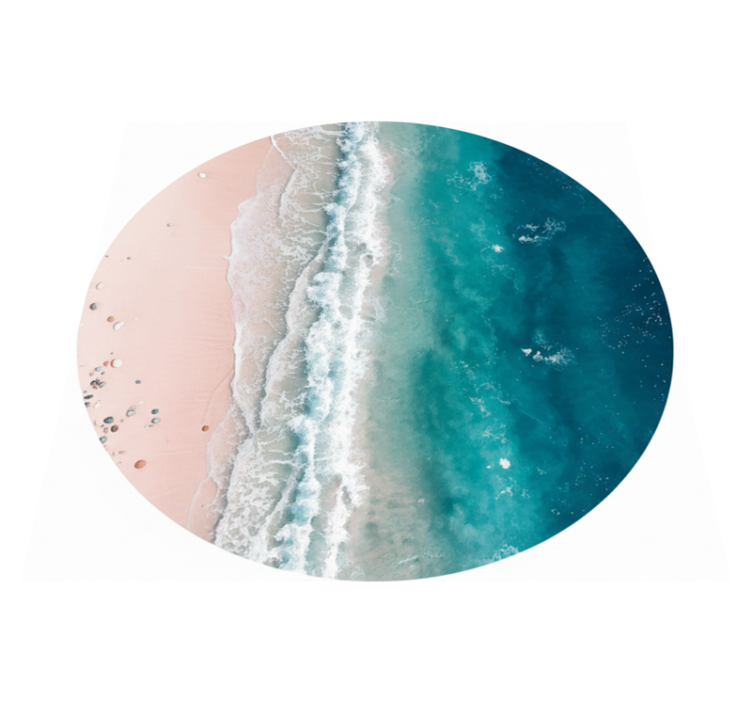 The beach cicle vinilna preproga za dnevno sobo - TenStickers