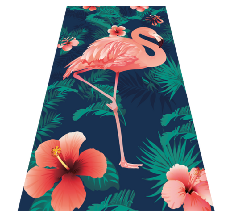 Tepih z živalskim potiskom rožnati flamingi - TenStickers