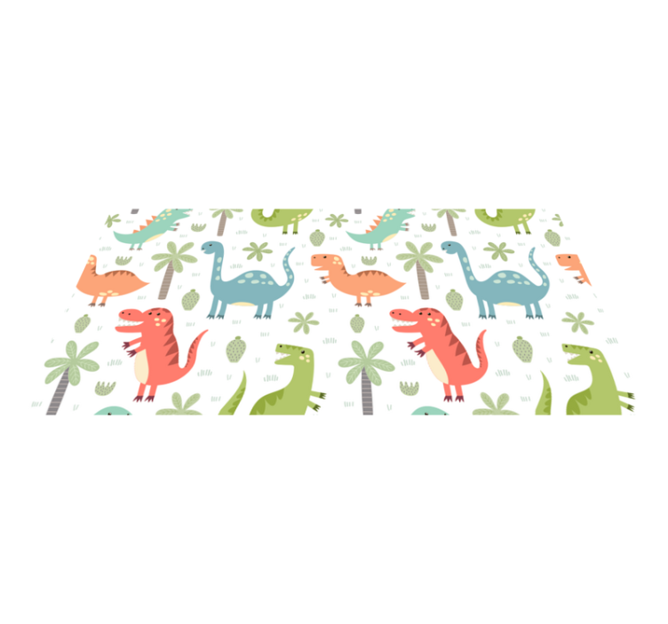 Tepih z živalskim potiskom vesel dinozaver kallax - TenStickers