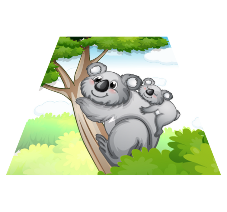 Tepih z živalskim potiskom mati in dojenček koala - TenStickers