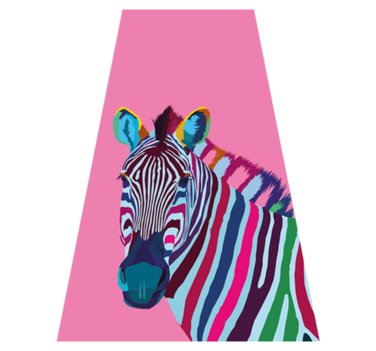 Tepih z živalskim potiskom zebra pop art iphone - TenStickers