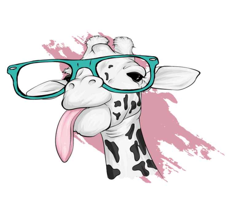 Tepih z živalskim potiskom Žirafji pljuski - TenStickers