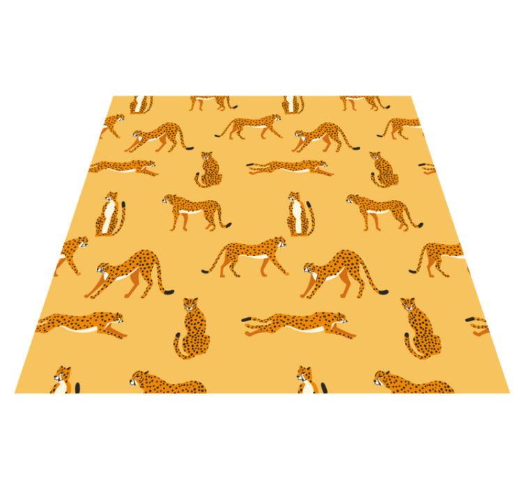 Tepih z živalskim potiskom rumeni leopardji vzorec - TenStickers