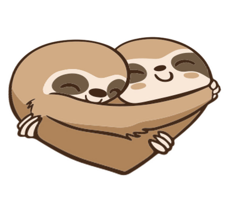 Tepih z živalskim potiskom anime lenivec srce - TenStickers