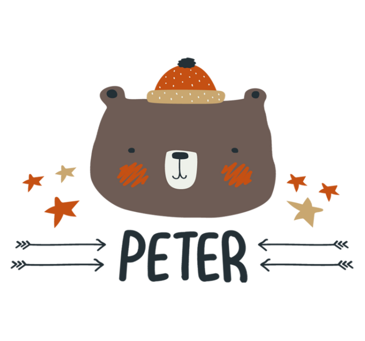 Tepih z živalskim potiskom nordic ljubek medvedek po meri - TenStickers