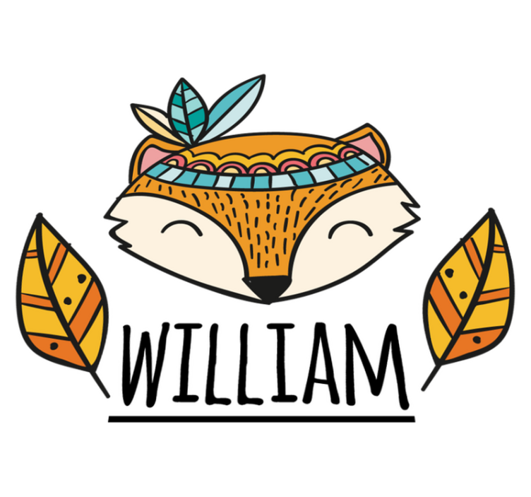 Tepih z živalskim potiskom nordijski lisjak s perjem osebno - TenStickers