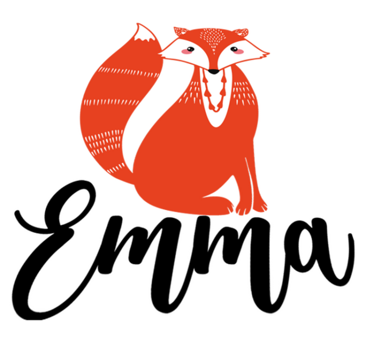 Tepih z živalskim potiskom nordijski lisjak z imenom - TenStickers