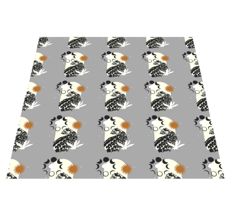 Tepih z živalskim potiskom črni leopard pod luno - TenStickers