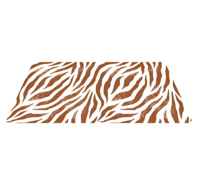 Tepih z živalskim potiskom rjava zebra - TenStickers