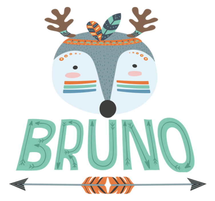 Tepih z živalskim potiskom nordijski jelen z imenom - TenStickers