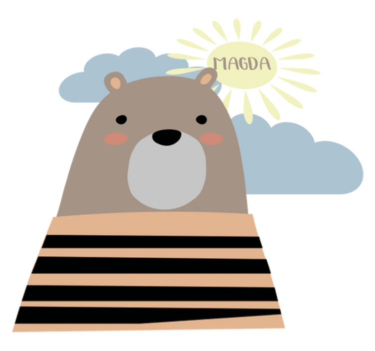 Tepih z živalskim potiskom po meri rjavega medveda - TenStickers