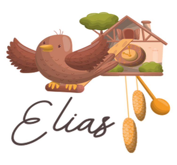 Tepih z živalskim potiskom prilagodljiv kukavica ura - TenStickers