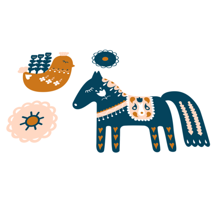 Tepih z živalskim potiskom barvna ljudska žival - TenStickers