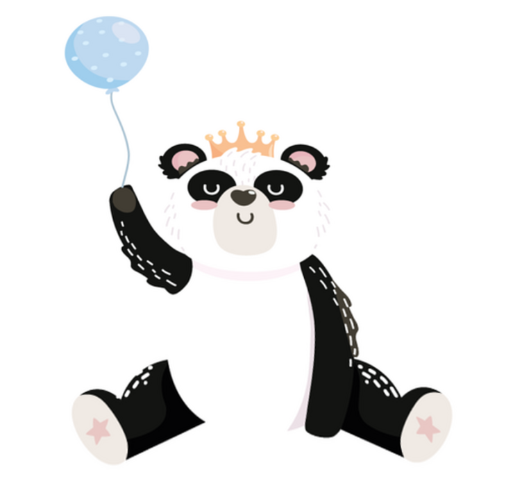 Tepih z živalskim potiskom ljubka panda z balonom - TenStickers
