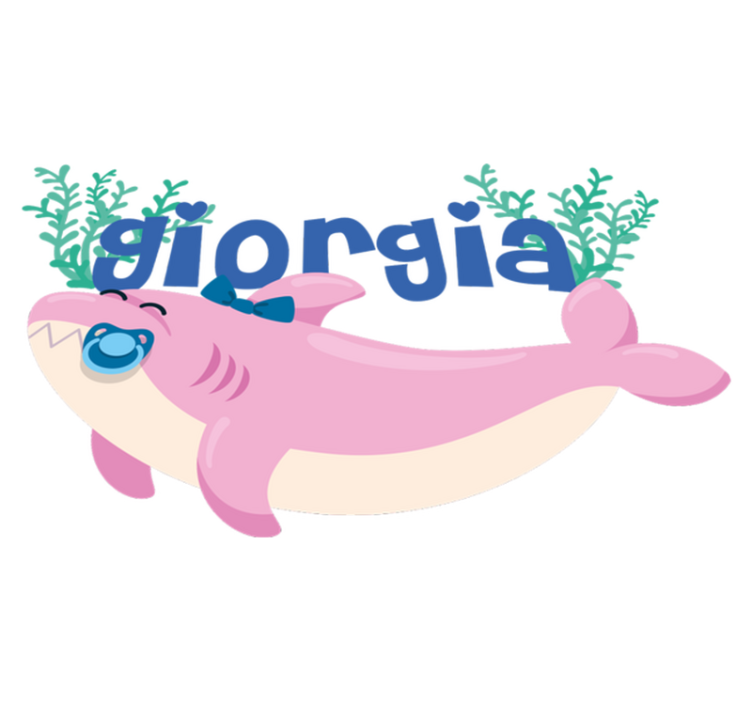 Tepih z živalskim potiskom vesel morski pes - TenStickers