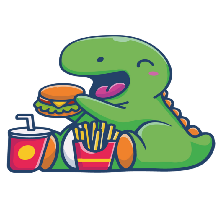 Tepih z živalskim potiskom srečen zeleni dinozaver - TenStickers