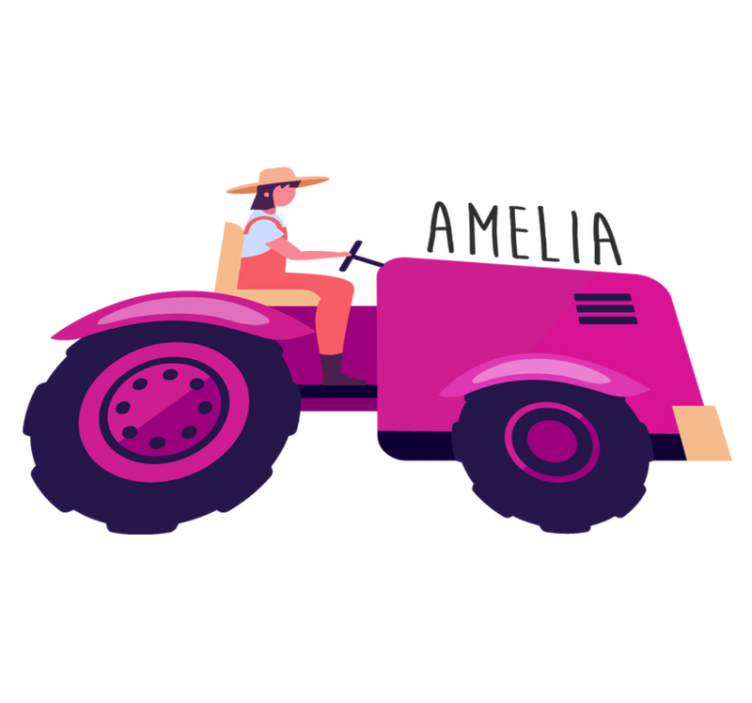 Tepih z živalskim potiskom osebna traktor avantura - TenStickers