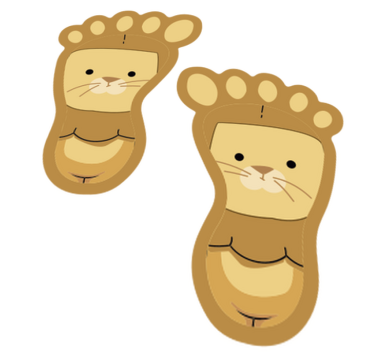 Tepih z živalskim potiskom ljubki živalski odtisi - TenStickers