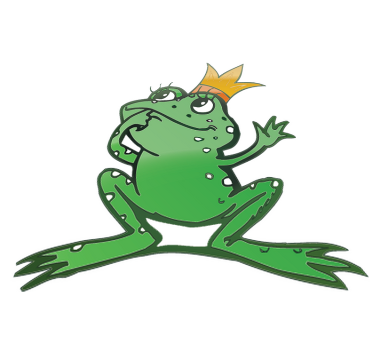 Tepih z živalskim potiskom kraljica žaba - TenStickers